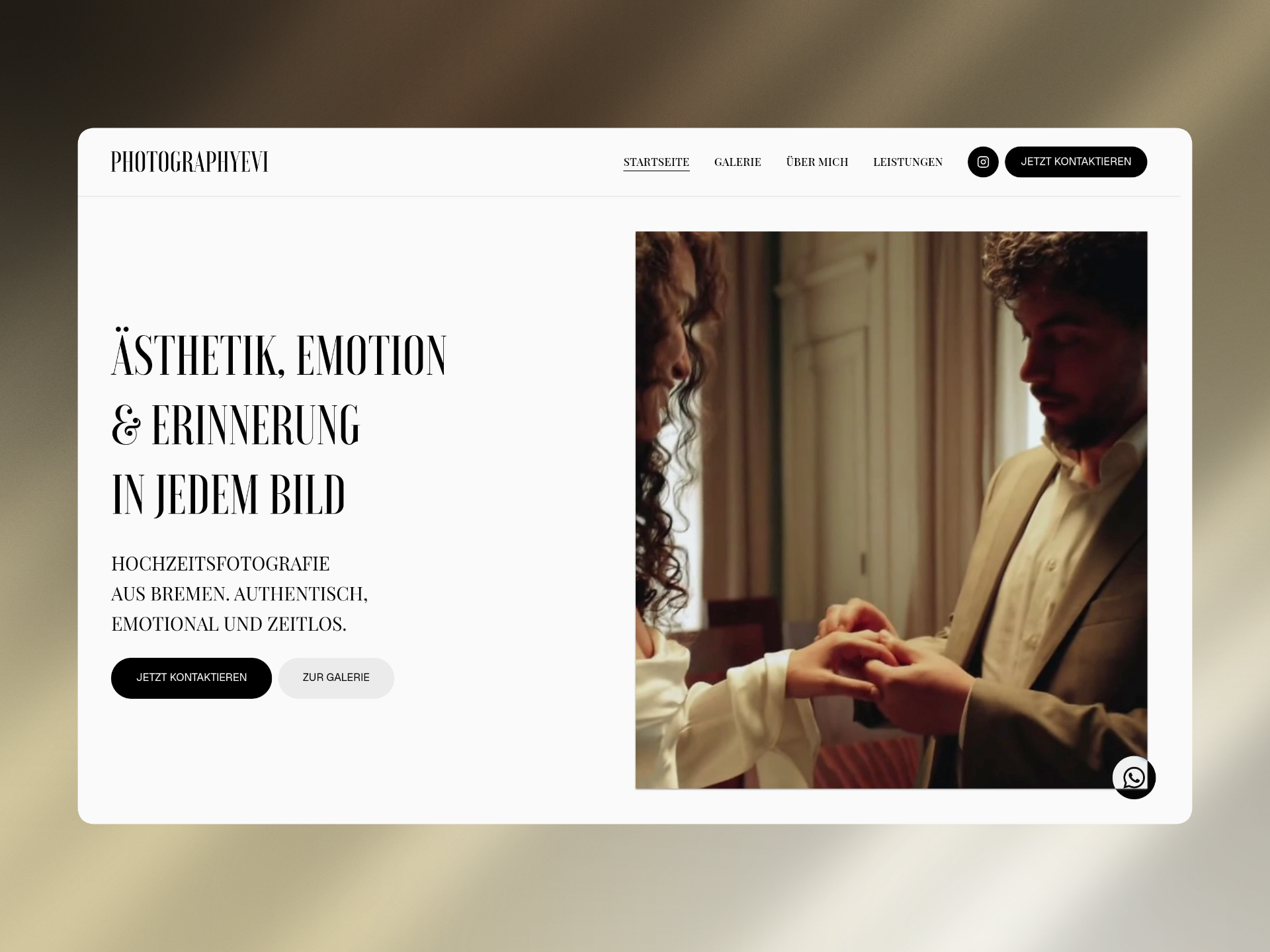 Photographyevi — Wedding photographer website